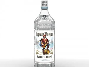 captain morgan white 1l bottle 3D Model
