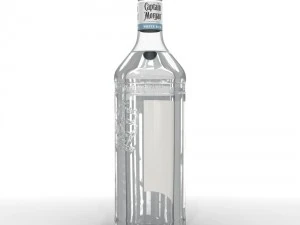 captain morgan white 1l bottle 3D Model
