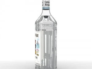 captain morgan white 1l bottle 3D Model
