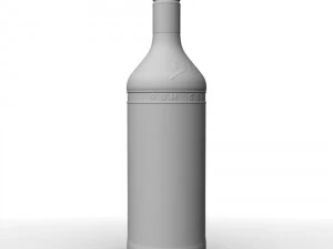 captain morgan white 1l bottle 3D Model