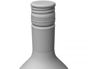captain morgan white 1l bottle 3D Model