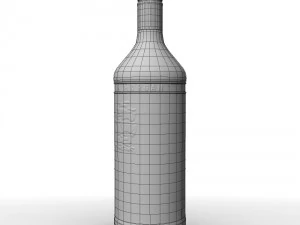 captain morgan white 1l bottle 3D Model