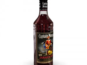 captain morgan bottle set 3D Model
