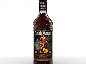 captain morgan bottle set 3D Model