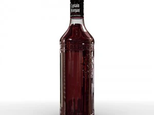 captain morgan bottle set 3D Model