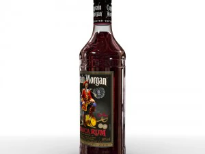 captain morgan bottle set 3D Model