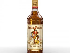 captain morgan bottle set 3D Model