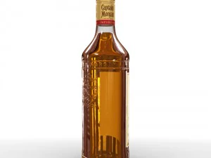 captain morgan bottle set 3D Model