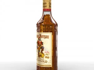 captain morgan bottle set 3D Model