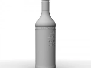 captain morgan bottle set 3D Model