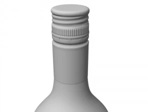 captain morgan bottle set 3D Model