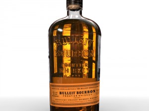bulleit bourbon 75cl bottle 3D Model