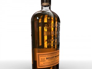 bulleit bourbon 75cl bottle 3D Model