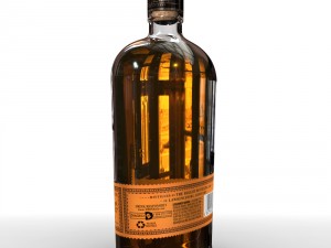 bulleit bourbon 75cl bottle 3D Model