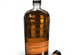 bulleit bourbon 75cl bottle 3D Model