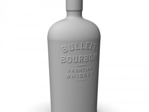 bulleit bourbon 75cl bottle 3D Model