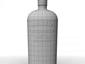 bulleit bourbon 75cl bottle 3D Model
