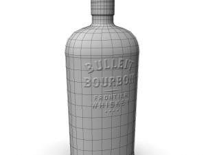 bulleit bourbon 75cl bottle 3D Model