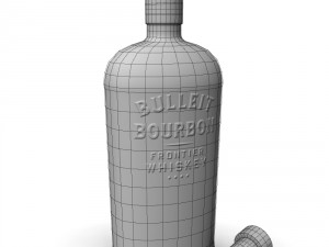 bulleit bourbon 75cl bottle 3D Model