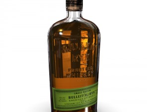bulleit rye 75cl bottle 3D Model