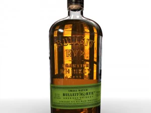 bulleit rye 75cl bottle 3D Model