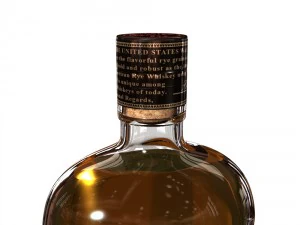bulleit rye 75cl bottle 3D Model