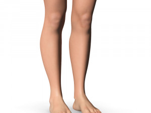 Female brunette no rig Modello 3D