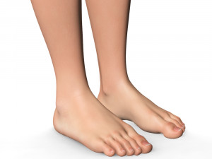 Female brunette no rig Modello 3D