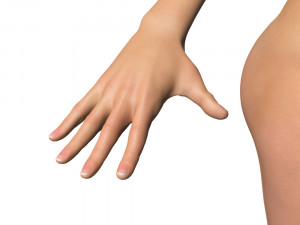 Female brunette no rig Modello 3D