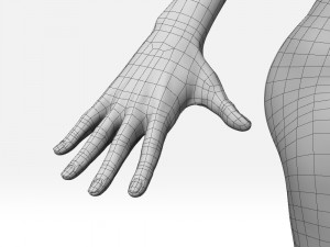 Female brunette no rig Modello 3D