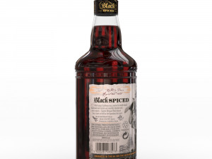 captain morgan black spiced rum 70cl uk bottle 3D 模型