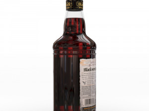 captain morgan black spiced rum 70cl uk bottle 3D 模型