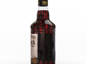 captain morgan black spiced rum 70cl uk bottle 3D 模型