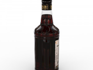 captain morgan black spiced rum 70cl uk bottle 3D 模型