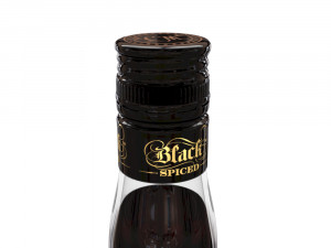 captain morgan black spiced rum 70cl uk bottle 3D 模型