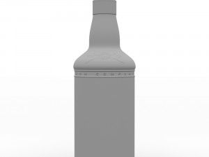 captain morgan black spiced rum 70cl uk bottle 3D 模型