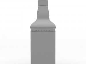 captain morgan black spiced rum 70cl uk bottle 3D 模型