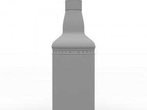 captain morgan black spiced rum 70cl uk bottle 3D 模型