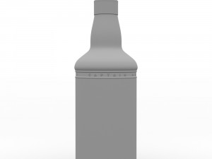 captain morgan black spiced rum 70cl uk bottle 3D 模型