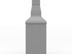 captain morgan black spiced rum 70cl uk bottle 3D 模型