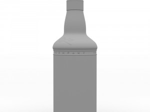 captain morgan black spiced rum 70cl uk bottle 3D 模型