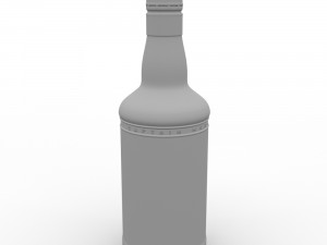 captain morgan black spiced rum 70cl uk bottle 3D 模型
