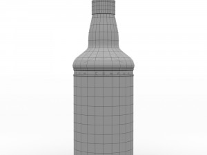 captain morgan black spiced rum 70cl uk bottle 3D 模型