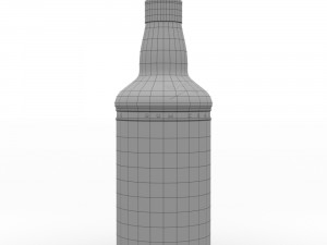 captain morgan black spiced rum 70cl uk bottle 3D 模型