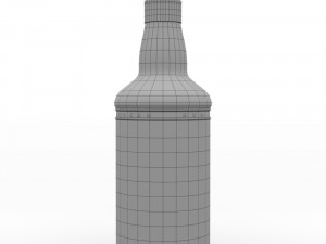 captain morgan black spiced rum 70cl uk bottle 3D 模型