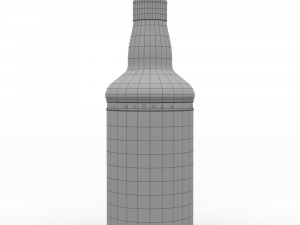 captain morgan black spiced rum 70cl uk bottle 3D 模型