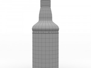 captain morgan black spiced rum 70cl uk bottle 3D 模型