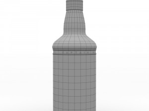 captain morgan black spiced rum 70cl uk bottle 3D 模型