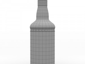 captain morgan black spiced rum 70cl uk bottle 3D 模型