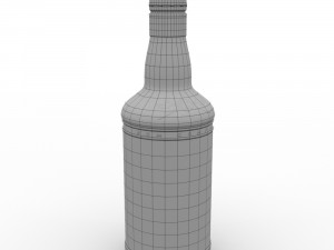 captain morgan black spiced rum 70cl uk bottle 3D 模型